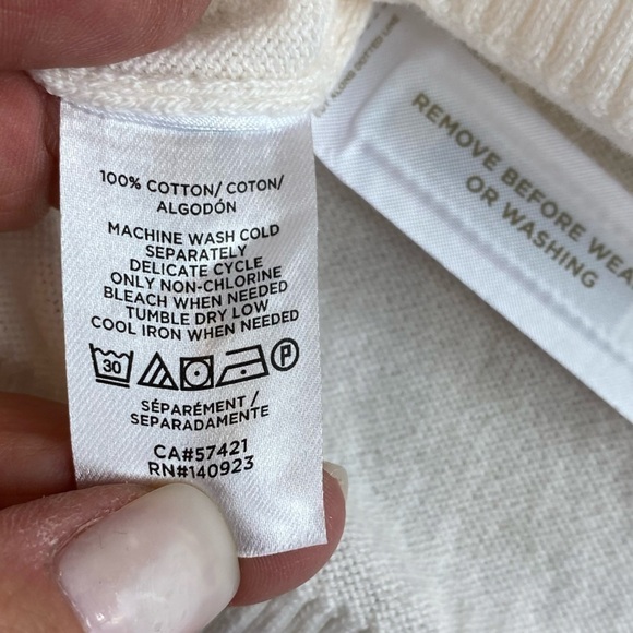 Loft Off-white Summer Novelty Print Gelato Spellout Lightweight Sweater Sz‎ XS - Picture 9 of 14